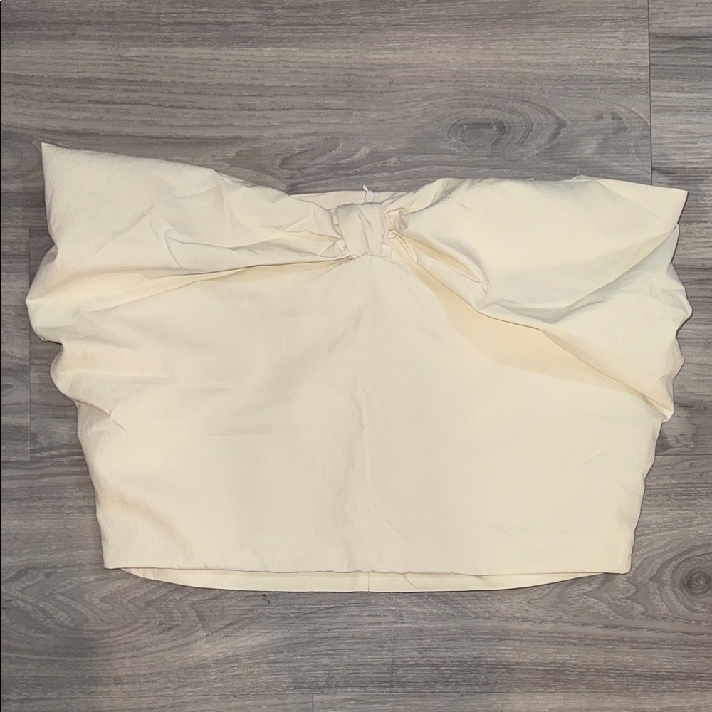 New Zara Cream Bow Skirt